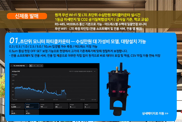 초단위 모니터 파티클카운터